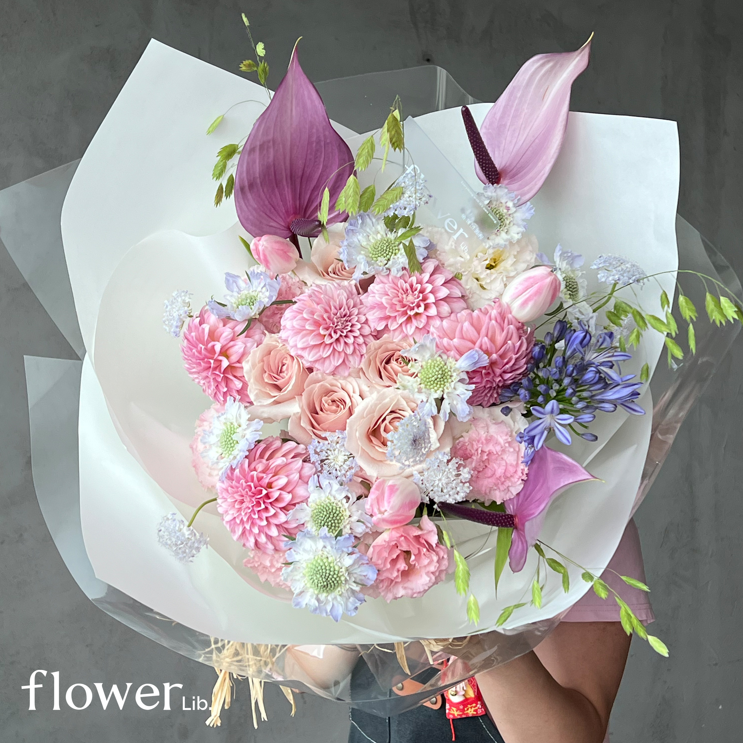 [满怀]植物图书馆杭州同城大丽花流沙玫瑰送女友表白生日纪念礼物