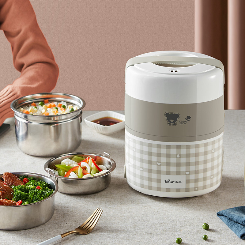 bear/小熊 dfh-a20d1电热饭盒上班族大容量可插电加热蒸煮热饭器