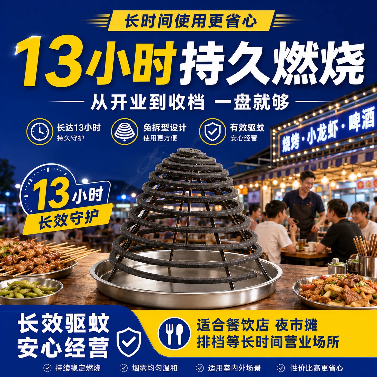 餐饮饭店强效驱蚊蝇盘香