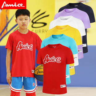 AWICE青少年儿童篮球投篮服 速干透气短袖运动T恤 跑篮服定制短袖