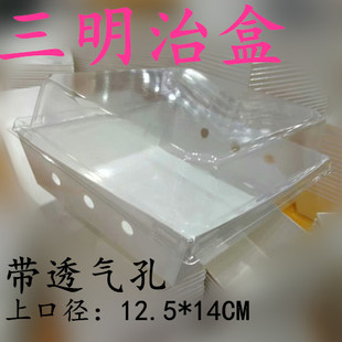 新款正方形三明治盒带透气孔白色打包盒蛋糕盒西点盒