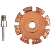 补胎打磨轮益精低速打磨机高速轮胎碳钢大号碗装 锥形砂轮打磨头