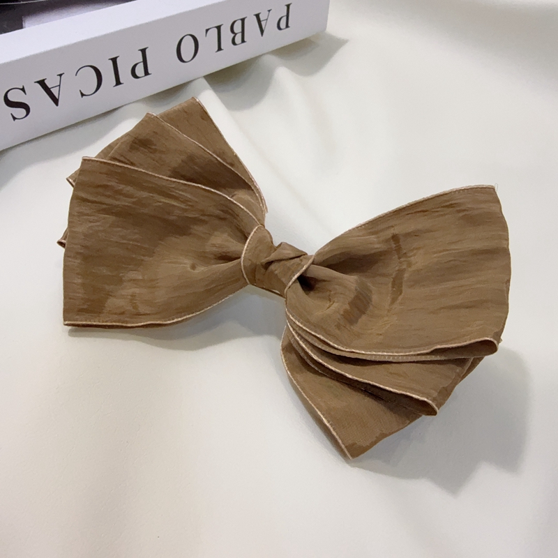 2025春新款设计感缎面蝴蝶结发夹