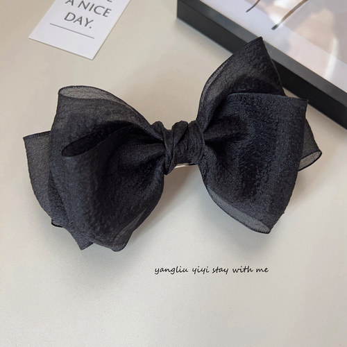 雪纺网纱蝴蝶结后脑勺发卡