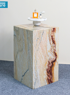 FutureStone天然大理黄洞石茶几客厅家用现代简约轻奢高级感茶几