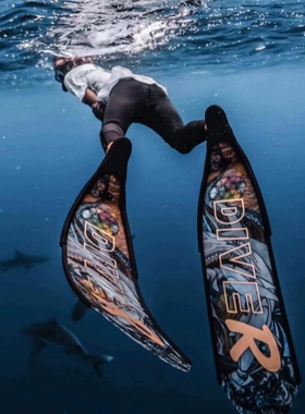 澳大利亚DiveR高颜值 纯碳纤维长脚蹼（含脚套）专业自由潜水蛙鞋