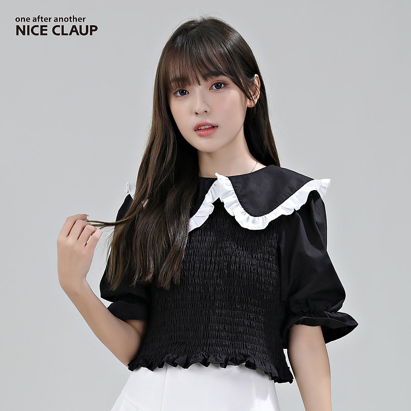 衬衫NiceClaup日系复古娃娃领