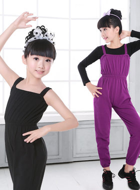 舞蹈女童夏季吊带连体裤练功服
