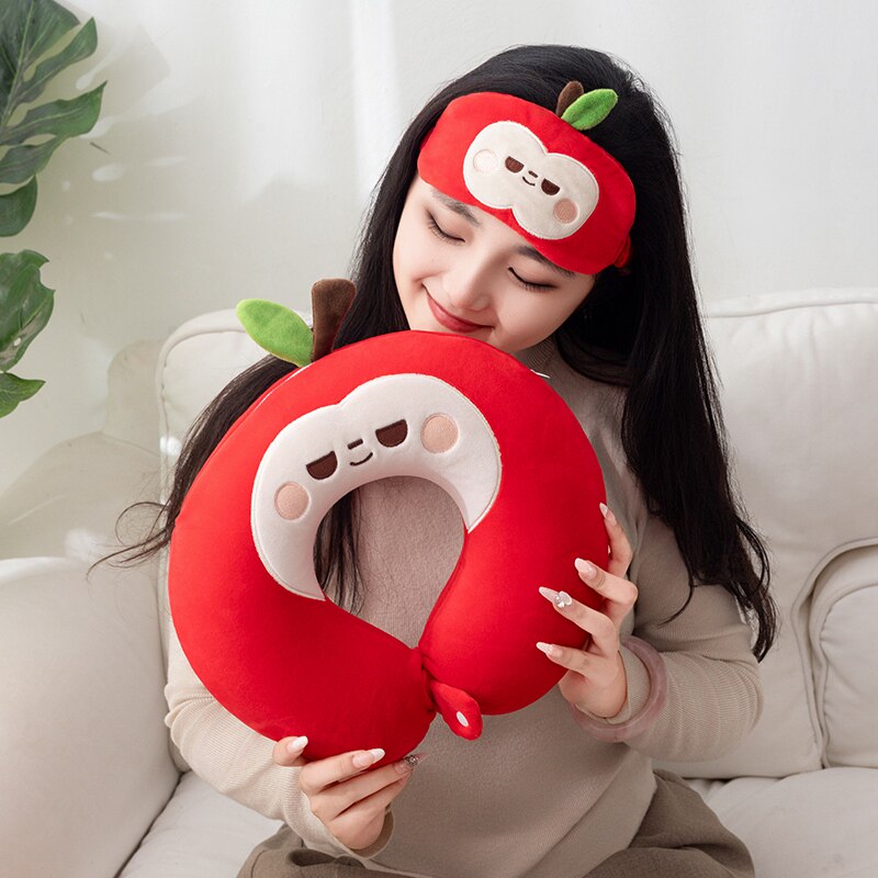 卡通U型护颈枕办公室护脖子颈椎靠枕飞机旅行u形枕头坐车睡觉用的