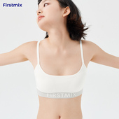 FIRSTMIX2025年夏字母背心吊带无尺码 运动内衣舒适无钢圈女士文胸