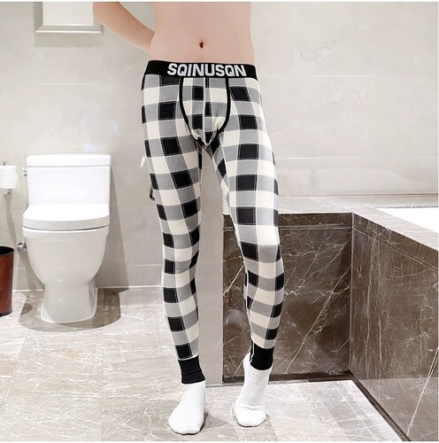 男生纯棉打底秋衣秋裤95%棉质弹力棉薄款保暖又不会起静电