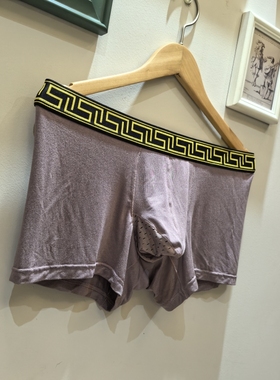 枪蛋分离男士内裤U凸囊袋透气镂空窗四角裤头莫代尔面料男平角裤