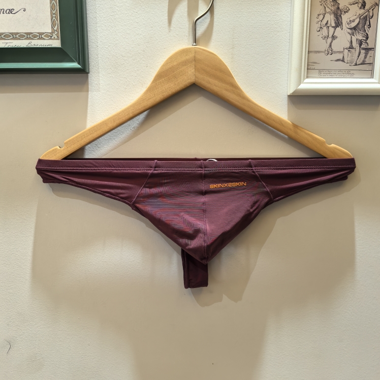 个性低腰情趣男后丁字裤透气冰丝