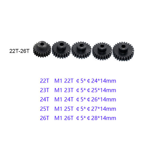 1/8 攀爬模型车船电机齿 大脚 短卡车用11T~30T M1金属减速马达齿