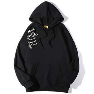 Mcessol设计师原创品牌卡通小鳄鱼字母印花套头连帽卫衣男女同款