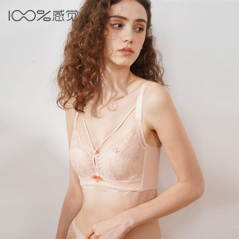 100%感觉性感软钢圈薄款聚拢内衣