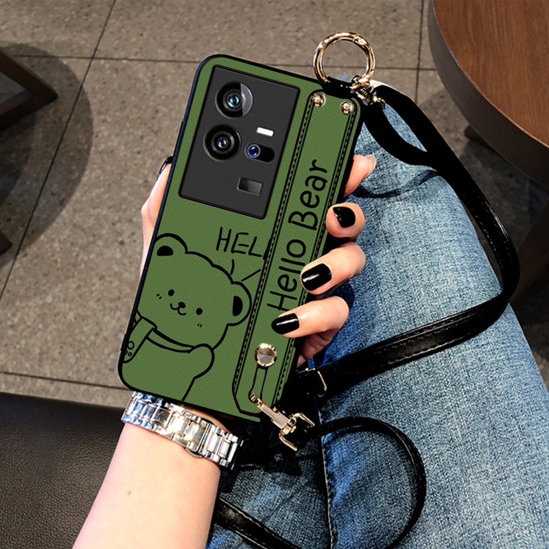 Aimak适用iqoo11s手机壳斜挎挂绳