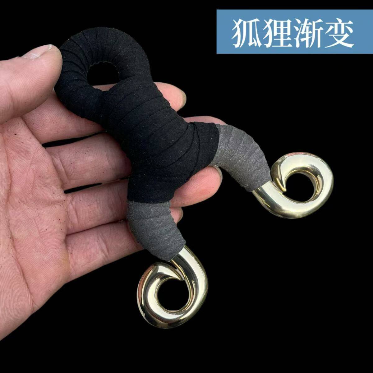 冷弯狐狸渐变弹弓H62黄铜高精度手工户外皮筋竞技威力传统10毫米