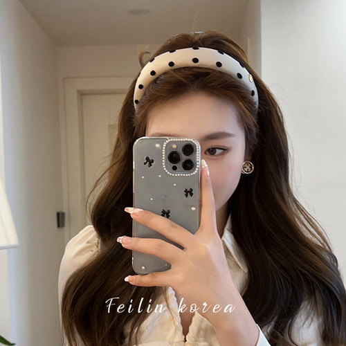 森系波点发箍洗脸压发