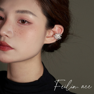 雪花耳夹女无耳洞耳骨夹轻奢高级感小众耳饰免打耳洞无洞专用耳夹