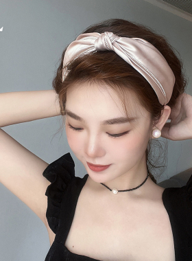 发卡头饰发箍女森系仙美发箍宽边缎面洗脸头箍网红夏季高级感头窟