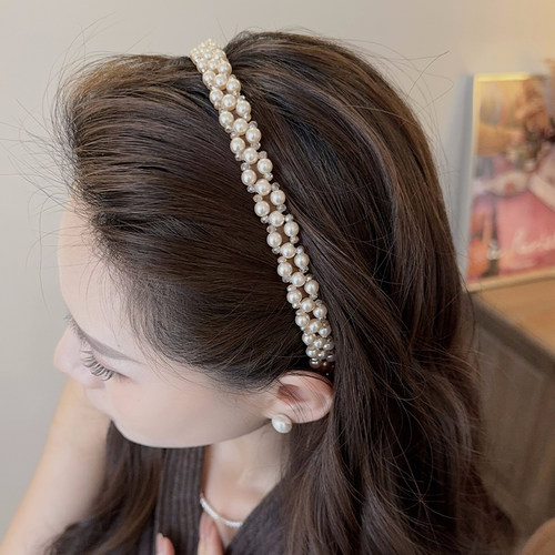 设计感小众气质珍珠发箍