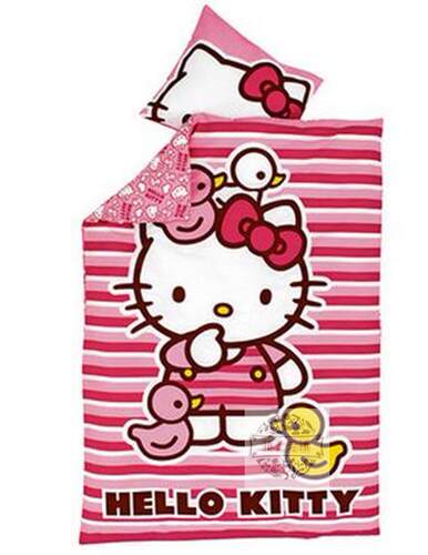 Oeko-Tex丹麦进口凯蒂猫儿童被套装HELLOKITTY双面全棉幼儿园专用