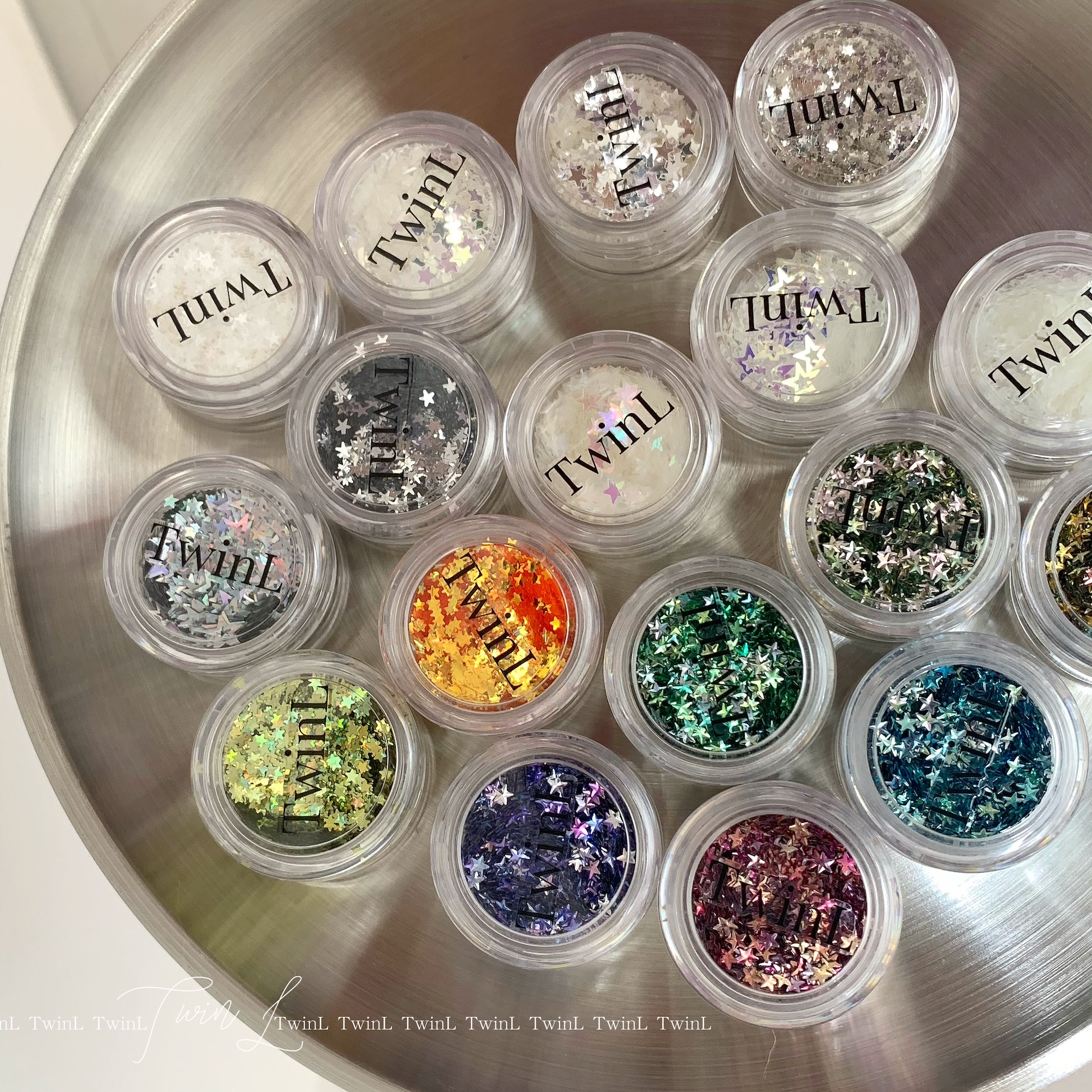 TwinL幻彩美甲五角星亮片