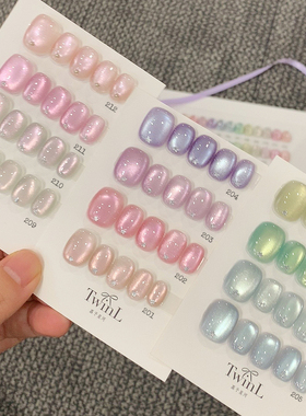 TWINL爱你满满系列 日系光疗胶罐装2系列201-212柔光猫眼甲油胶