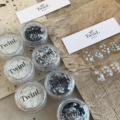 原创波点星星亮片高级感美甲素材