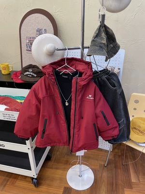 男童夹棉外套2025新款冲锋衣薄棉儿童加厚二棉今年流行爆款秋冬季