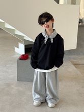 儿童装男童polo衫卫衣春秋款2025新款T恤大童男孩春季春装上衣潮t