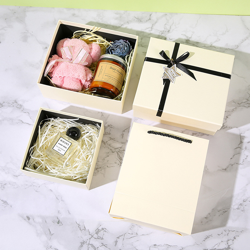 空盒定制色五角星生日礼品盒包装盒小号口红化妆品小清新礼品盒子