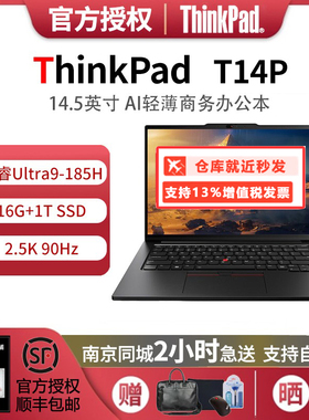 联想ThinkPad T14p Ultra 9-185H AI 酷睿2.5K屏商务笔记本电脑