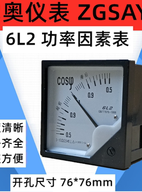 ZGSAYB 沈奥 6L2  COS  指针式 功率因数表 默认电压380V