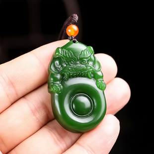 天然和田玉碧玉貔貅平安扣吊坠招财进宝平平安安项链挂件男女款