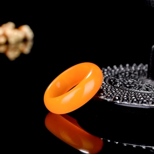 新疆和田玉黄玉玉戒指和田玉指环扳指天然玉石男女款玉石戒指扳指