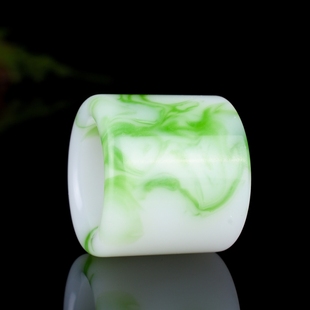 玉扳指新疆和田玉扳指男女款玉戒指和田青花玉扳指天然玉石戒指