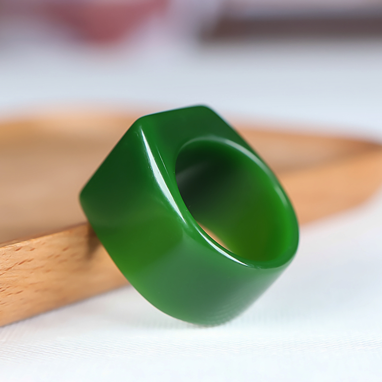 和田玉碧玉大拇指指环扳指