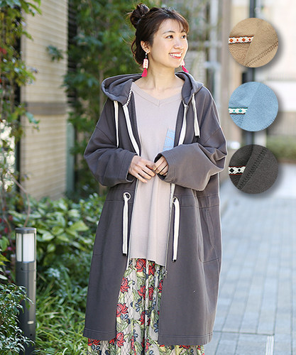 新款全棉长款毛圈圈布绑带拉链衫