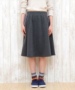 2016新款外贸女装加厚不倒绒纯色拼接半身裙中短款口袋裙