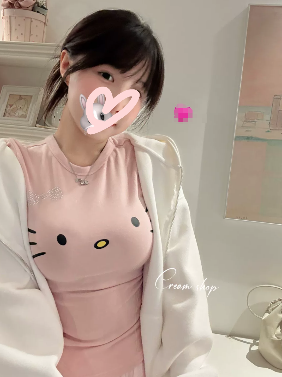 软糯kt丨高弹软乎乎修身高领短袖t恤内搭打底少女感百搭显瘦上衣