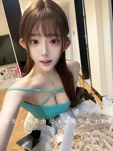 松石绿～显白纯欲辣妹挂脖小吊带紧身短款性感漏脐内搭上衣背心