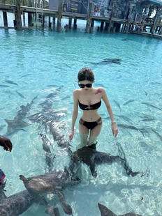 「原住民club～*热辣夏日比基尼 ins风高級抹胸度假分体游泳衣