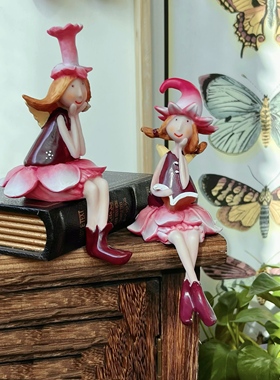 田园风花仙子树脂摆件 创意可爱少女心桌面装饰