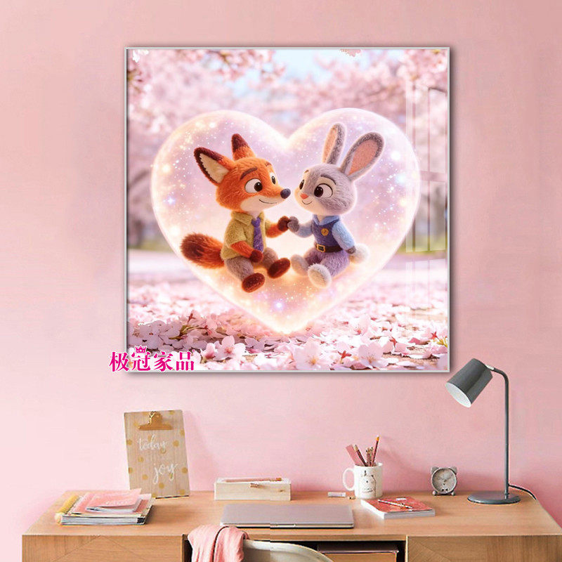 疯狂动物城钻石画2026新款儿童手工diy粘钻画带框材料包高颜值,居家布艺,钻石绣,淘宝优惠券,粉丝福利购,淘宝优惠卷