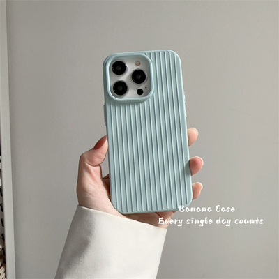 韩国ins小众灰绿色立体条纹软壳