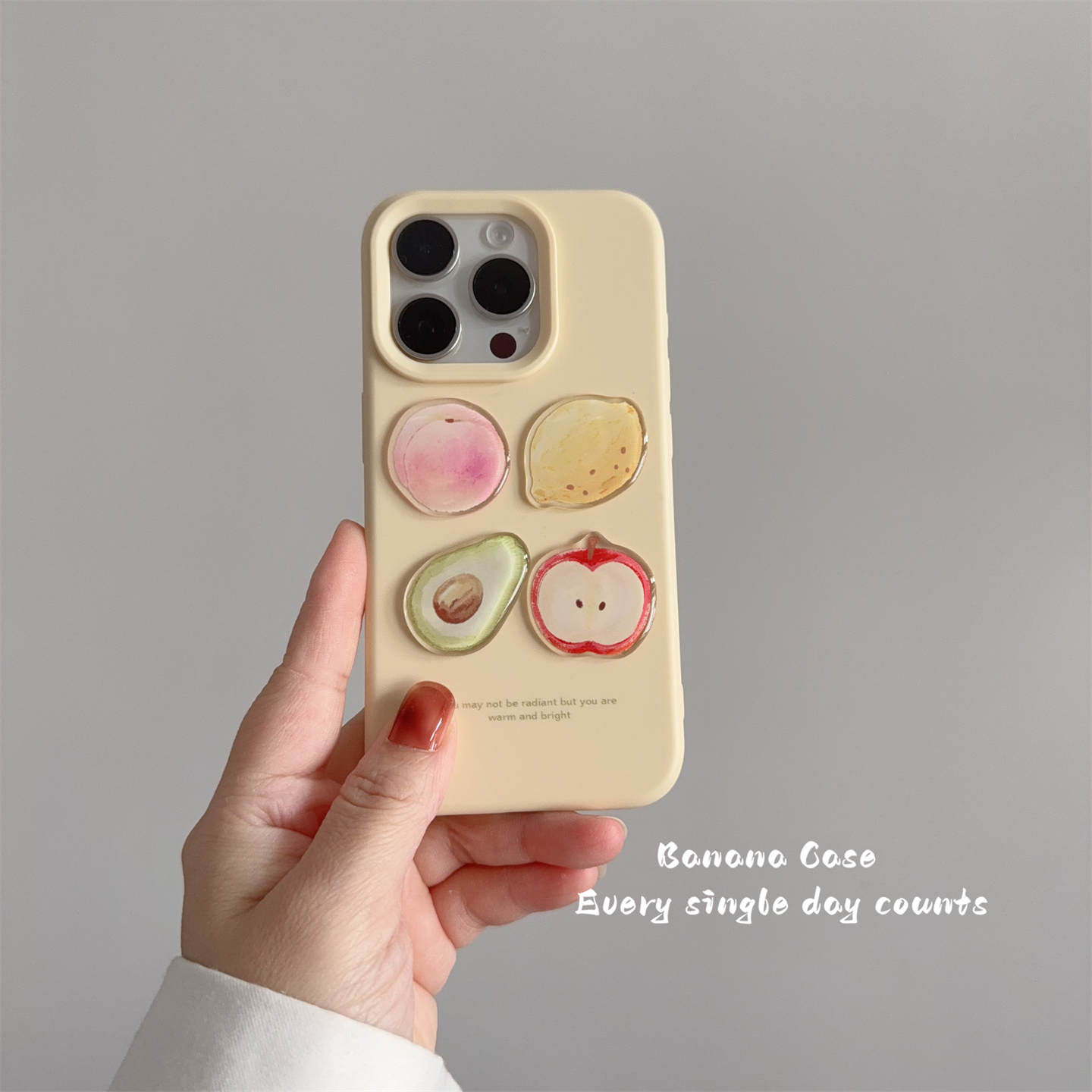 夏日ins小众趣味超甜立体水果适用16promax手机壳iphone15奶油黄13promax苹果14pro保护套13磨砂防摔16软壳女