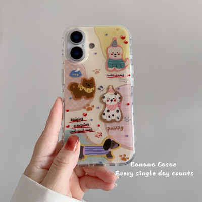 ins趣味拼接腊肠狗iPhone17硬壳