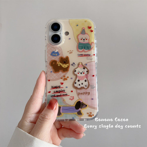 ins趣味拼接腊肠狗iPhone17硬壳